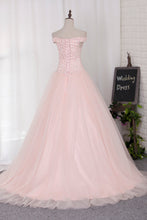 Load image into Gallery viewer, 2024 Ball Gown Boat Neck Quinceanera Dresses Tulle With Beading