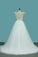 2022 A Line Spaghetti Straps Wedding Dresses Tulle & Lace With Applique Court Train