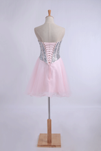 Load image into Gallery viewer, 2022 Homecoming Dresses A Line Sweetheart With Beads&amp;Sequins Short/Mini