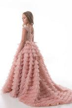 Load image into Gallery viewer, 2024 Tulle Scoop With Beads Flower Girl Dresses A Line Sweep Train
