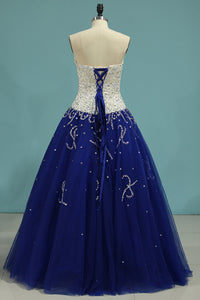 2024 Bicolor Sweetheart Quinceanera Dresses Ball Gown Floor-Length With Beads
