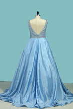 Load image into Gallery viewer, 2024 Gorgeous A Line Straps With Beadings Prom Dresses