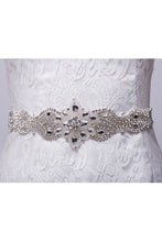 Load image into Gallery viewer, Delicate Wedding/Evening Ribbon Sash With Rhinestone