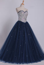 Load image into Gallery viewer, 2022 Bicolor Quinceanera Dresses Sweetheart Ball Gown Floor-Length Beaded Bodice