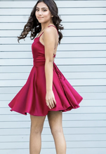 Load image into Gallery viewer, Cute Short Homecoming Dresses Tamia Satin Dress CD11041