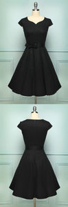 Black Kamora Homecoming Dresses Vintage Dress, Short CD11641