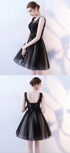 Black Alayna Homecoming Dresses Pretty Short/Mini Pretty A-Line , Graduation Dress CD12168