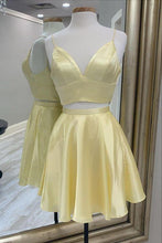Load image into Gallery viewer, Yellow Ina Homecoming Dresses Two Piece Short CD16272