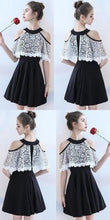 Load image into Gallery viewer, , A-Line Knee-Length , Leah Lace Homecoming Dresses Chiffon CD176