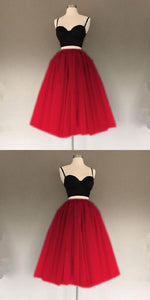 Custom Made Splendid Short Two Piece Short Homecoming Dresses A Line Leilani Tulle Gowns CD1868