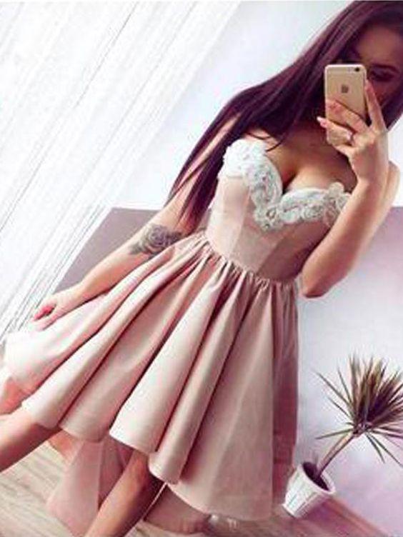 A Line Amiya Homecoming Dresses Sweetheart Neck CD189