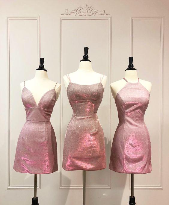 Amara Pink Homecoming Dresses Short CD22182