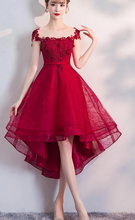 Load image into Gallery viewer, Beautiful Red Cap Sleeves High Alexa Homecoming Dresses Waist Party Dress Red CD2244