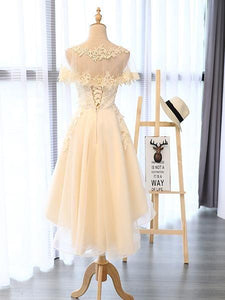 Homecoming Dresses Emilia Lace High Low Short CD22833