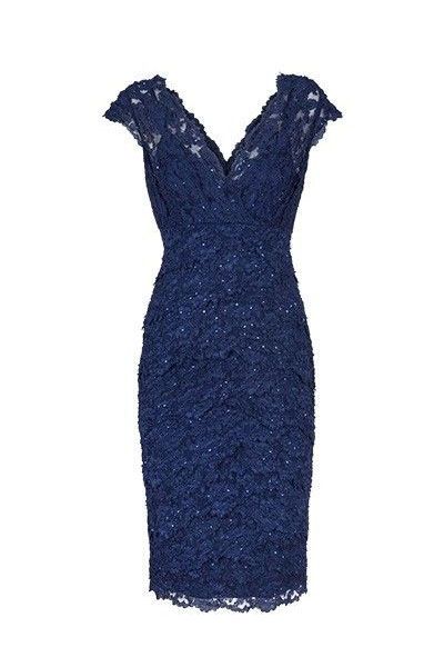 Sexy V Neck Navy Blue Short Mother Of Brylee Lace Homecoming Dresses The Bride Dress CD23435