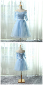 Elegant Raquel Homecoming Dresses , A-Line , Light Blue CD2412