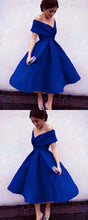 Load image into Gallery viewer, Ball Rayna Homecoming Dresses Royal Blue Gown Tea Length Tea Length Party Dress CD2511