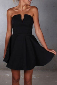 Black Sexy Dress Black Dress Lovey Cute Gown Dress Izabelle Satin Cocktail Homecoming Dresses CD3190