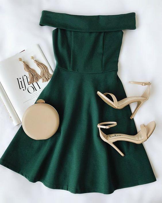 Green Short Alia Homecoming Dresses CD4506