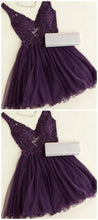 Load image into Gallery viewer, Purple Homecoming Dresses Lisa CD4611