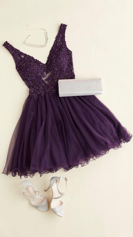 Purple Homecoming Dresses Lisa CD4611