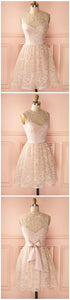 A-Line Scoop Short/Mini Lace Cocktail Homecoming Dresses Lesley Dress Dress CD4614