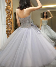 Load image into Gallery viewer, Anabella Homecoming Dresses CUTE GRAY TULLE LACE SHORT Party DRESS FOR TEENS, CD4963