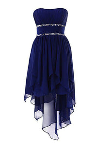Navy Homecoming Dresses Andrea Blue Strapless CD5634