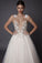 2022 Tulle Spaghetti Straps Wedding Dresses A Line With Beads And Handmade Flower
