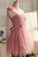 2022 New Arrival One Shulder Bridesmaid Dresses A Line Tulle With Sash