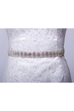 Load image into Gallery viewer, Concise Satin Wedding/Evening Ribbon Sash With Rhinestone
