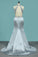 2022 Prom Dresses Mermaid Scoop Open Back Beaded Bodice Satin