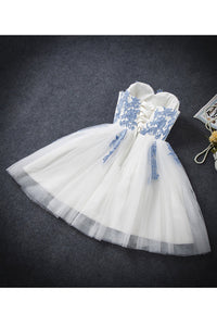 2024 A Line Sweetheart Tulle With Applique Short/Mini Homecoming Dresses