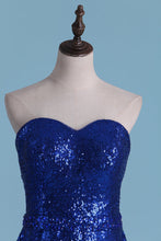 Load image into Gallery viewer, 2022 Prom Dresses Mermaid Sweetheart Sequins With Beads And Slit