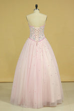 Load image into Gallery viewer, 2022 Sweetheart Ball Gown Quinceanera Dresses Tulle With Beads And Rhinestones New