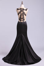 Load image into Gallery viewer, 2024 Hot Scoop Mermaid Prom Dresses With Applique