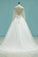 2022 Sexy Open Back Wedding Dresses Scoop A Line With Beading Tulle
