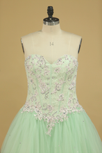 Load image into Gallery viewer, 2024 Quinceanera Dresses Sweetheart Ball Gown Tulle With Applique Floor Length