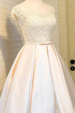 Load image into Gallery viewer, 2024 Scoop Homecoming Dresses A Line Satin With Applique And Sash