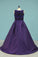 2022 New Arrival Plus Size Prom Dresses A Line Scoop With Beading Taffeta
