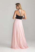 Load image into Gallery viewer, Black  Top  2022 Prom Dresses Sheath One Shoulder Floor Length Chiffon