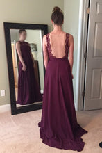 Load image into Gallery viewer, Scoop A Line Exquisite Lace &amp; Chiffon Prom Dresses