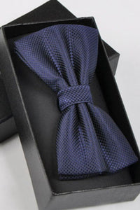 Fashion Polyester Bow Tie Dark Navy