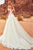 Charming Off The Shoulder Tulle Long Beach Wedding Dress With Appliques