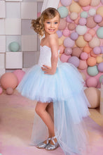 Load image into Gallery viewer, 2024 Sweetheart A Line Flower Girl Dresses Tulle &amp; Lace Asymmetrical