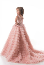 Load image into Gallery viewer, 2024 Scoop Flower Girl Dresses A Line Tulle With Handmade Flowers And Beads