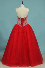 Load image into Gallery viewer, 2024 New Arrival Sweetheart Quinceanera Dresses Ball Gown Tulle With Beads