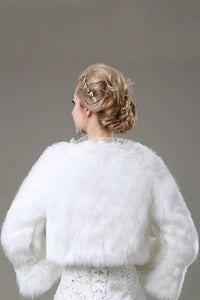 Charming Long Sleeves Faux Fur Wedding Wrap