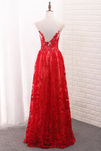 Load image into Gallery viewer, 2022 Off The Shoulder Lace Prom Dresses A Line Floor Length