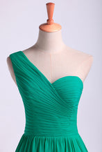 Load image into Gallery viewer, 2022 One Shoulder Bridesmaid Dresses A Line Chiffon Floor Length